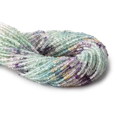 4mm Fluorite Checkerboard Faceted Calibrated Coin Beads 12.25 inch 85 pieces (ONLINE ORDER ONLY)