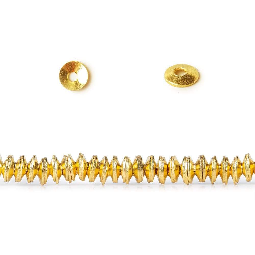 4mm 22k Gold plated Copper plain Bead Cap 8 inch 228 pieces (ONLINE ORDER ONLY)