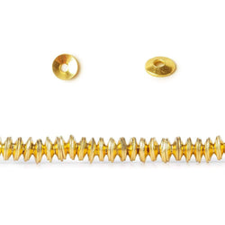 4mm 22k Gold plated Copper plain Bead Cap 8 inch 228 pieces (ONLINE ORDER ONLY)