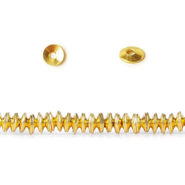 4mm 22k Gold plated Copper plain Bead Cap 8 inch 228 pieces (ONLINE ORDER ONLY)