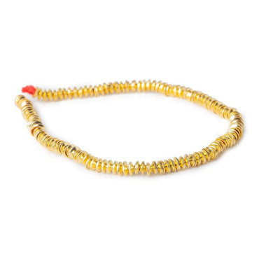 4mm 22k Gold plated Copper plain Bead Cap 8 inch 228 pieces (ONLINE ORDER ONLY)