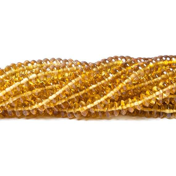 4.5mm Golden Shaded Tourmaline Plain Rondelle 16inch 198 beads (ONLINE ORDER ONLY)