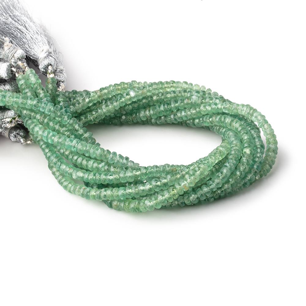 4mm Green Kyanite Faceted Rondelle Beads 8 inch 99 pieces (ONLINE ORDER ONLY)