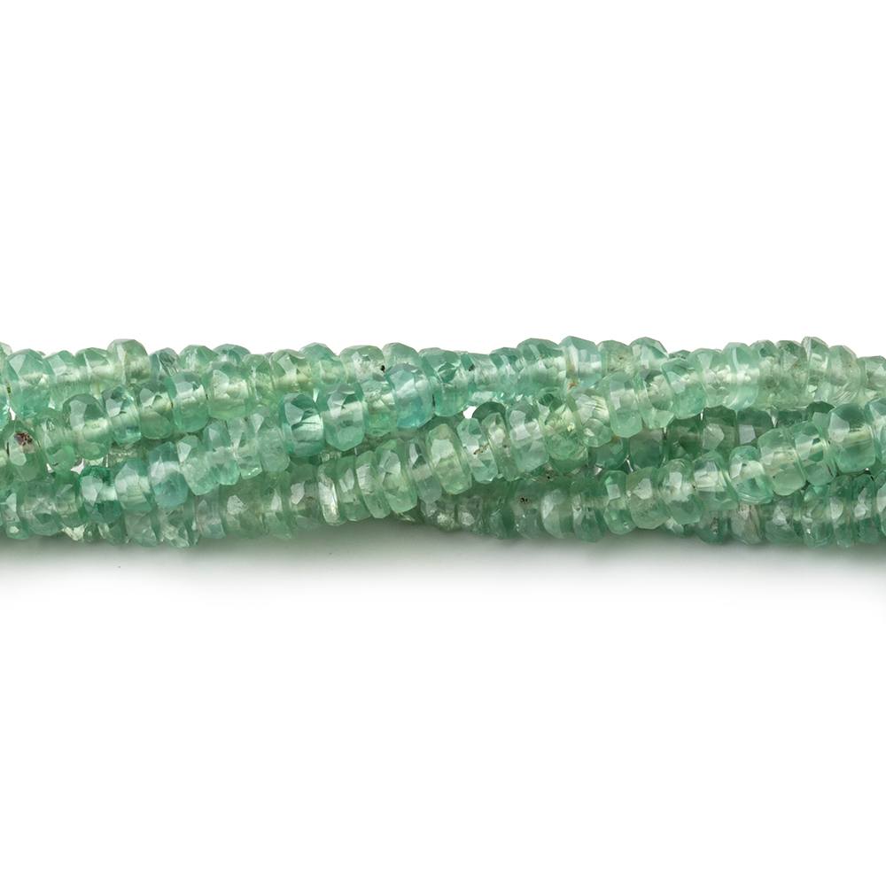 4mm Green Kyanite Faceted Rondelle Beads 8 inch 99 pieces (ONLINE ORDER ONLY)