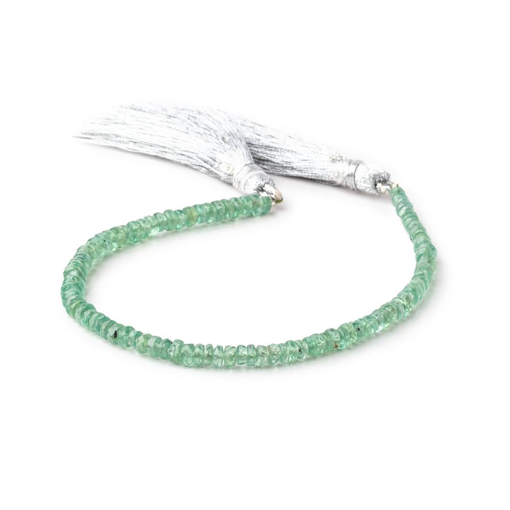 4mm Green Kyanite Faceted Rondelle Beads 8 inch 99 pieces (ONLINE ORDER ONLY)