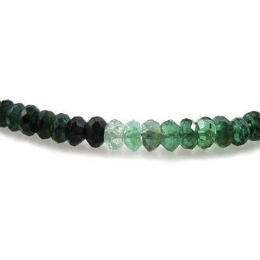4mm Green Variegated Tourmaline Faceted Rondelles 13.5 inches 154pcs/string (ONLINE ORDER ONLY)