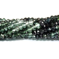4mm Green Variegated Tourmaline Faceted Rondelles 13.5 inches 154pcs/string (ONLINE ORDER ONLY)