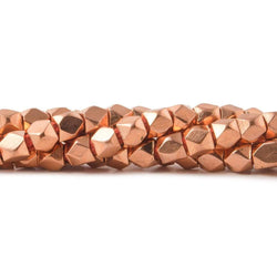 4mm Hand Polished Faceted Nugget Beads 8 inch 45 pieces (ONLINE ORDER ONLY)