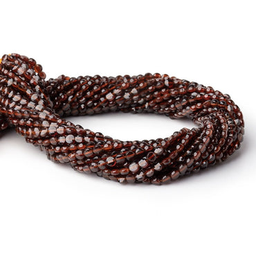 4mm Hessonite Garnet Checkerboard Faceted Calibrated Coins 12.5 inch 84 Beads AA (ONLINE ORDER ONLY)