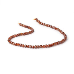 4mm Hessonite Garnet Micro Faceted Cube Beads 12 inch 75 pieces (ONLINE ORDER ONLY)