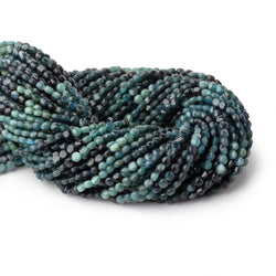 4mm Indicolite Tourmaline Checkerboard Faceted Calibrated Coins 12.25 inch 82 Beads (ONLINE ORDER ONLY)