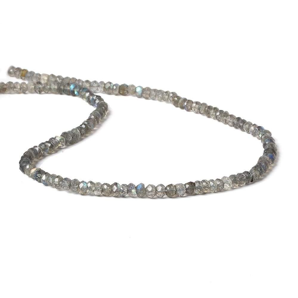 4mm Labradorite faceted rondelle beads 12.5 inch 127 pieces (ONLINE ORDER ONLY)