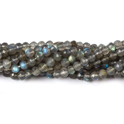 4mm Labradorite faceted round beads 13 inch 90 pieces (ONLINE ORDER ONLY)