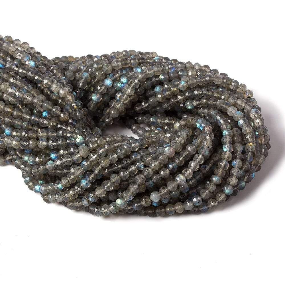 4mm Labradorite faceted round beads 13 inch 90 pieces (ONLINE ORDER ONLY)