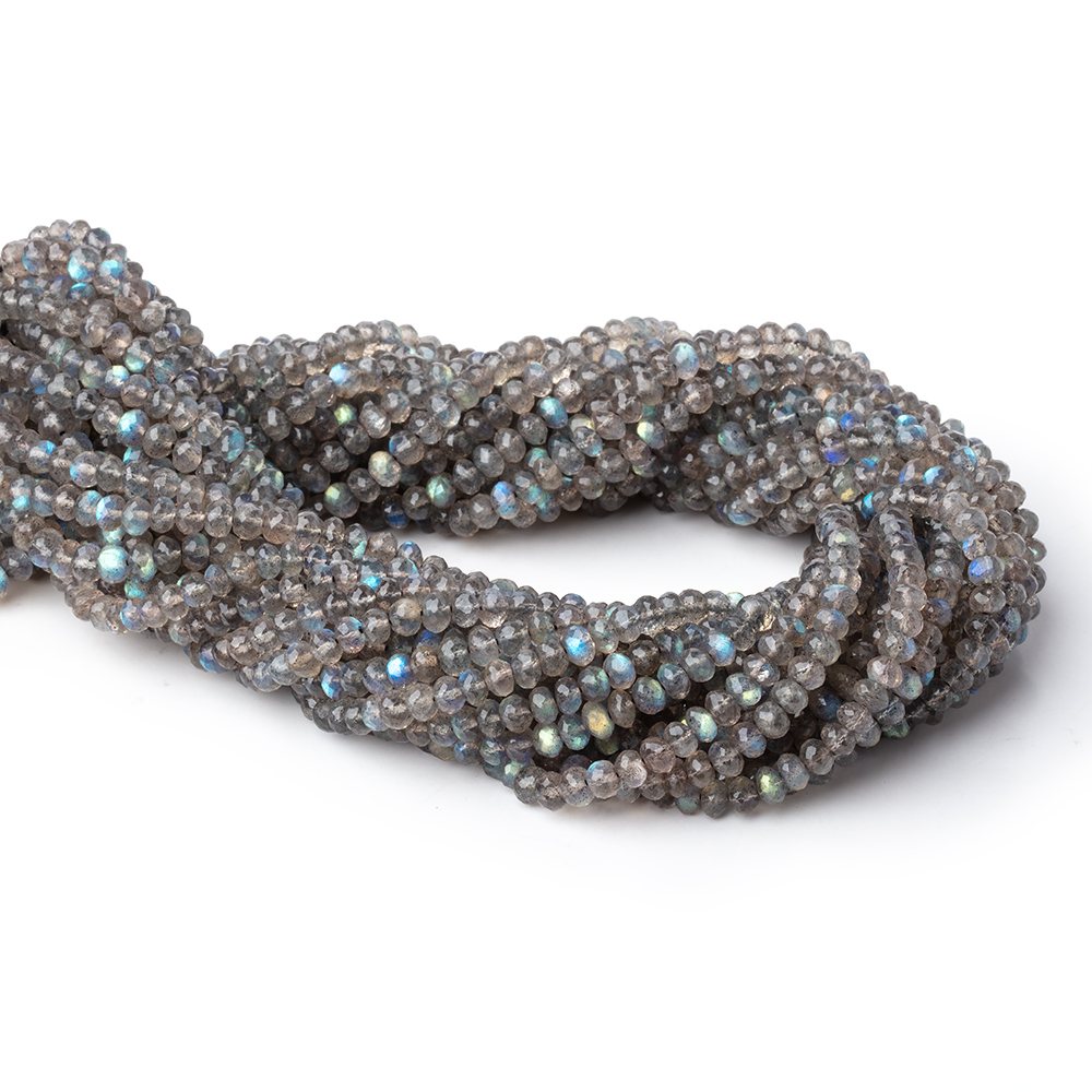 4mm Labradorite Micro Faceted Rondelle Beads 13.5 inch 114 pieces AAA (ONLINE ORDER ONLY)