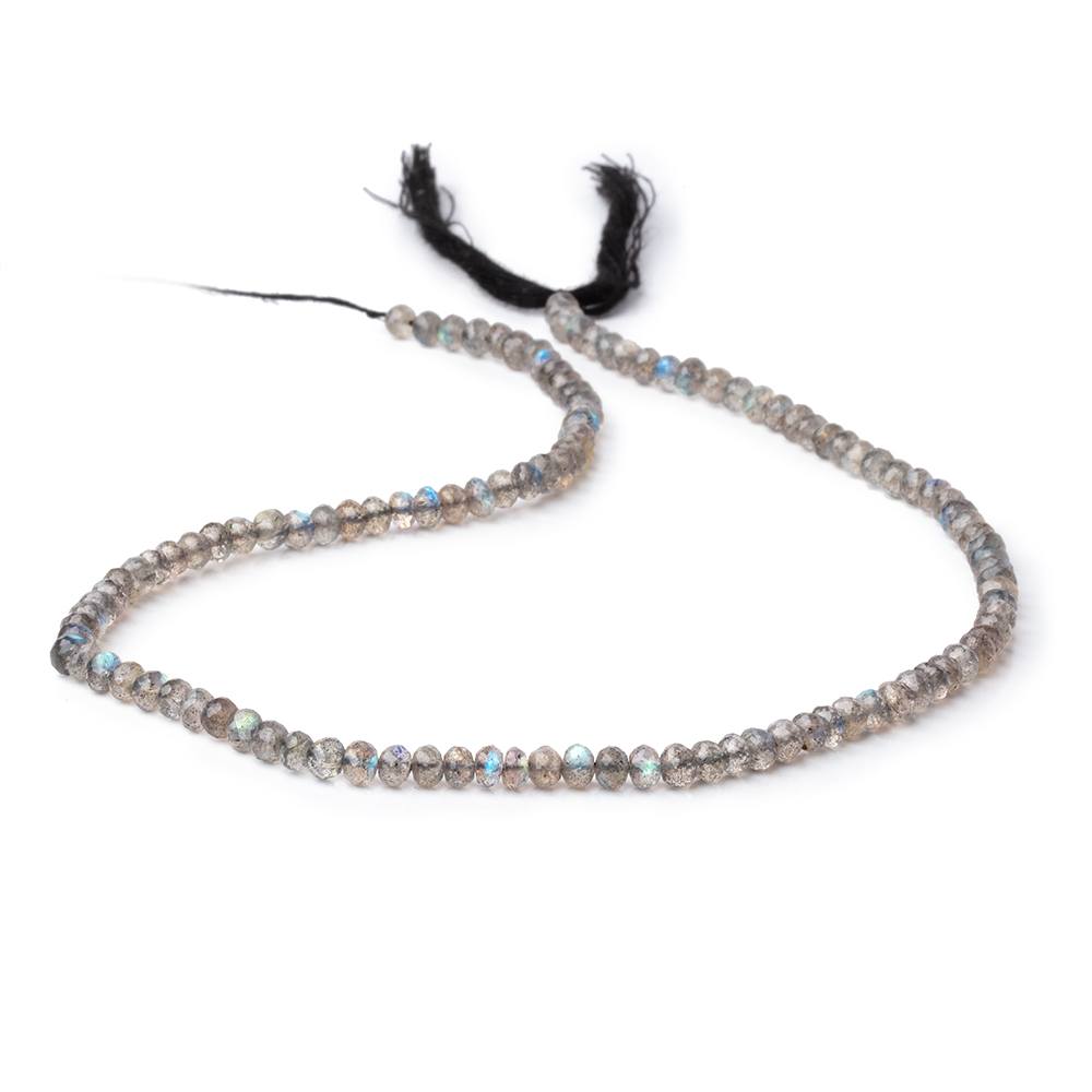 4mm Labradorite Micro Faceted Rondelle Beads 13.5 inch 114 pieces AAA (ONLINE ORDER ONLY)