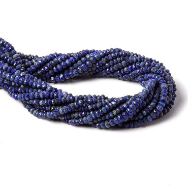 4mm Lapis Lazuli Faceted Rondelle Beads 13 inch 118 pieces (ONLINE ORDER ONLY)