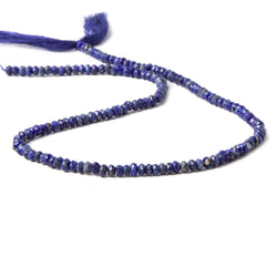4mm Lapis Lazuli Faceted Rondelle Beads 13 inch 118 pieces (ONLINE ORDER ONLY)