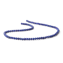 4mm Lapis Lazuli Plain Rounds 16 inch 98 Beads 1mm Hole (ONLINE ORDER ONLY)