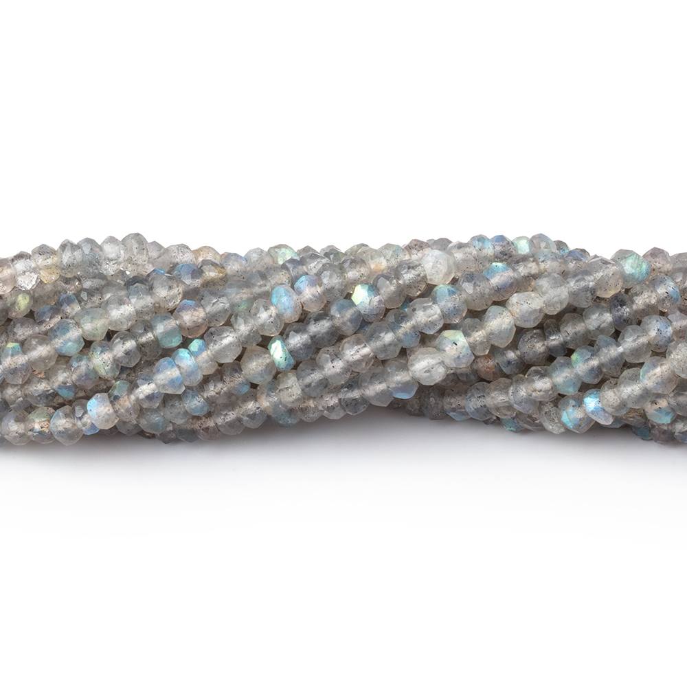 4mm Light Labradorite Faceted Rondelle Beads 13 inch 144 pieces (ONLINE ORDER ONLY)