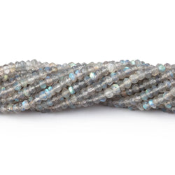 4mm Light Labradorite Faceted Rondelle Beads 13 inch 144 pieces (ONLINE ORDER ONLY)