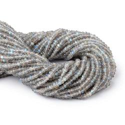 4mm Light Labradorite Faceted Rondelle Beads 13 inch 144 pieces (ONLINE ORDER ONLY)