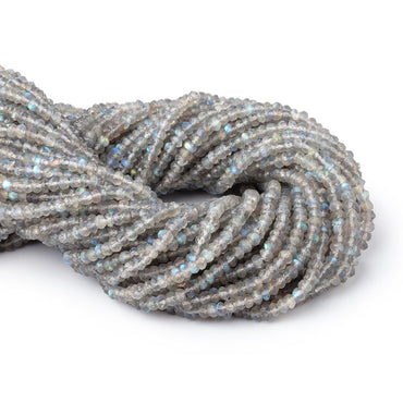 4mm Light Labradorite Faceted Rondelle Beads 13 inch 144 pieces (ONLINE ORDER ONLY)