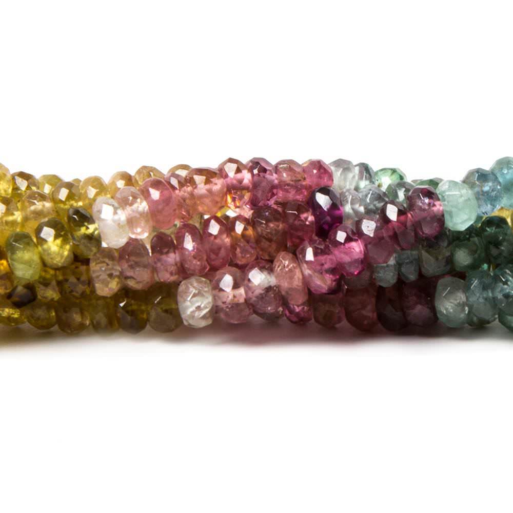 3.5mm Multi Color Afghani Tourmaline Faceted Rondelle (ONLINE ORDER ONLY)