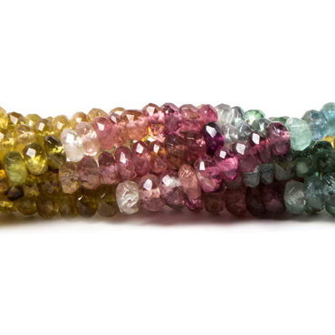 3.5mm Multi Color Afghani Tourmaline Faceted Rondelle (ONLINE ORDER ONLY)