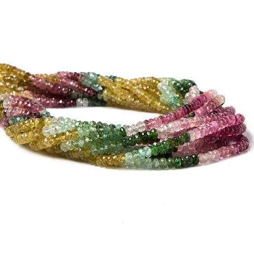 3.5mm Multi Color Afghani Tourmaline Faceted Rondelle (ONLINE ORDER ONLY)