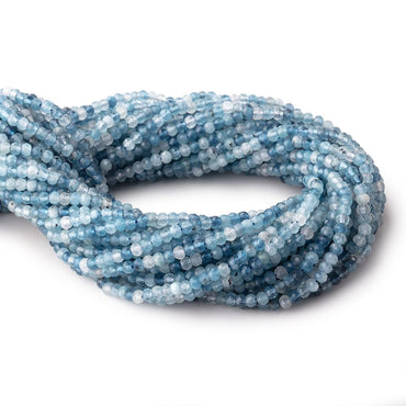 4mm Multi Color Aquamarine Micro Faceted Rondelles 15.25 inch 126 Beads (ONLINE ORDER ONLY)