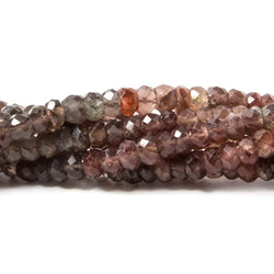 4mm Multi Color Cat's Eye Scapolite faceted rondelle 15.5 in 131 beads (ONLINE ORDER ONLY)