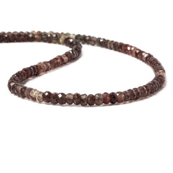 4mm Multi Color Cat's Eye Scapolite faceted rondelle 15.5 in 131 beads (ONLINE ORDER ONLY)