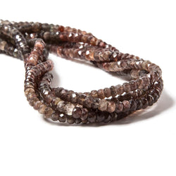 4mm Multi Color Cat's Eye Scapolite faceted rondelle 15.5 in 131 beads (ONLINE ORDER ONLY)