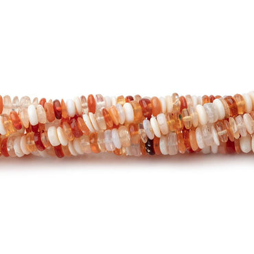 4mm Multi Color Fire Opal Plain Rondelle Beads 18 inch 290 pieces (ONLINE ORDER ONLY)