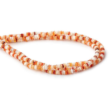 4mm Multi Color Fire Opal Plain Rondelle Beads 18 inch 290 pieces (ONLINE ORDER ONLY)