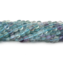 4mm Multi Color Fluorite checkerboard calibrated faceted coins 12.5 inch 85 beads A (ONLINE ORDER ONLY)