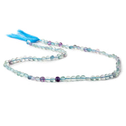 4mm Multi Color Fluorite checkerboard calibrated faceted coins 12.5 inch 85 beads A (ONLINE ORDER ONLY)