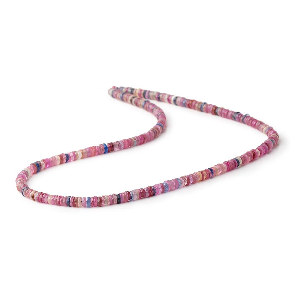 5mm Multi Color Madagascar Sapphire Faceted Heishi 16 inch 290 Beads AA (ONLINE ORDER ONLY)
