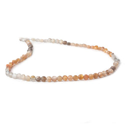 4mm Multi Color Moonstone checkerboard calibrated faceted coins 12.5 inch 85 beads AAA (ONLINE ORDER ONLY)