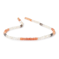 4mm Multi Color Moonstone Faceted Rondelle Beads 13.75 inches 139 pieces (ONLINE ORDER ONLY)