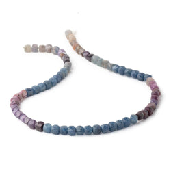 4mm Multi Color Sapphire Micro Faceted Cube Beads 12 inch 70 pieces (ONLINE ORDER ONLY)