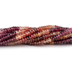 4mm Multi-Color Spinel faceted rondelles 16 inch 172 beads AAA grade (ONLINE ORDER ONLY)