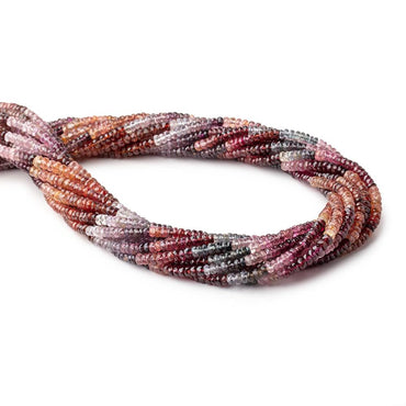 4mm Multi-Color Spinel faceted rondelles 16 inch 172 beads AAA grade (ONLINE ORDER ONLY)