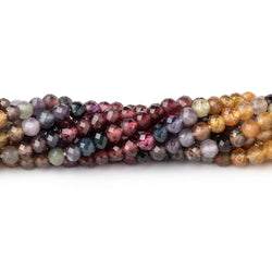 4mm Multi Color Spinel Micro Faceted Rondelle Beads 12.5 inch 98 pieces (ONLINE ORDER ONLY)