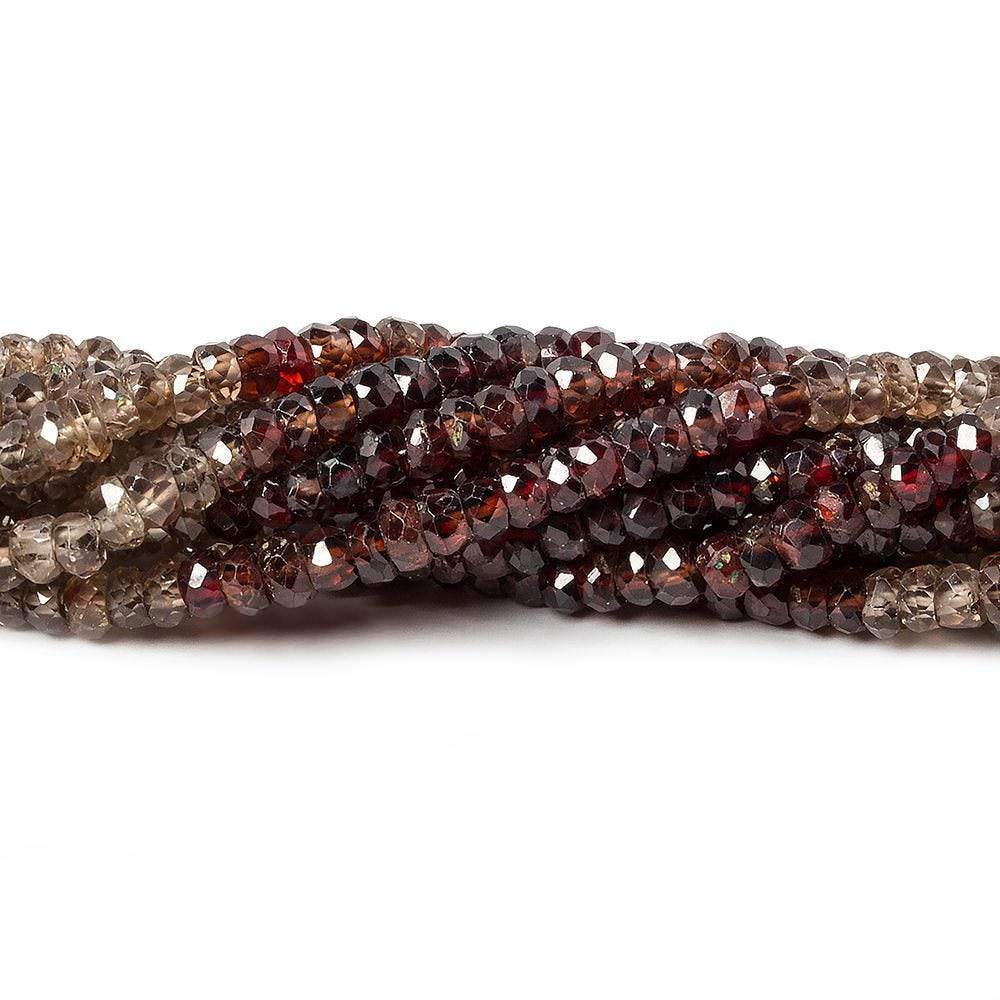 4mm Multi Color Zircon Faceted Rondelle Beads 12 inch 155 pieces (ONLINE ORDER ONLY)