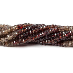 4mm Multi Color Zircon Faceted Rondelle Beads 12 inch 155 pieces (ONLINE ORDER ONLY)