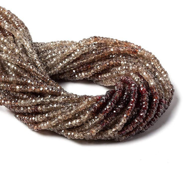 4mm Multi Color Zircon Faceted Rondelle Beads 12 inch 155 pieces (ONLINE ORDER ONLY)