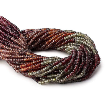 4mm Multi Gemstone Faceted Rondelle Beads 13.5 inch 130 pieces (ONLINE ORDER ONLY)