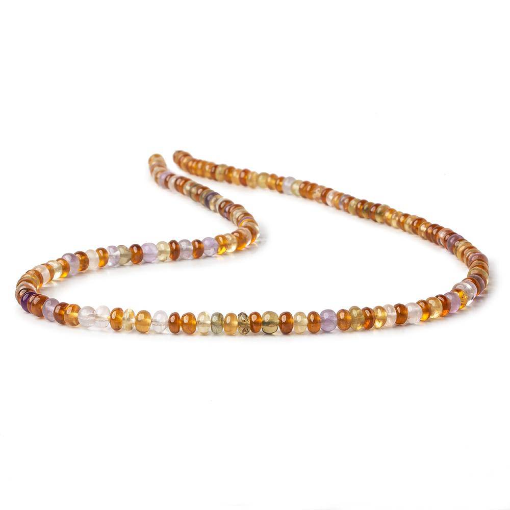 4mm Multi Quartz Plain Rondelle Beads 16 inch 151 beads (ONLINE ORDER ONLY)